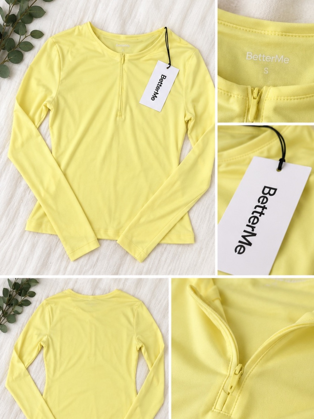 Lemon Meringue Quarter Zip Long Sleeve Top - Women's